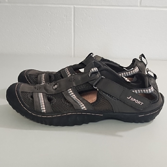JSPORT Black Gray Pink Light Blue comfort Outdoor Sandals 8.5 - Picture 4 of 12